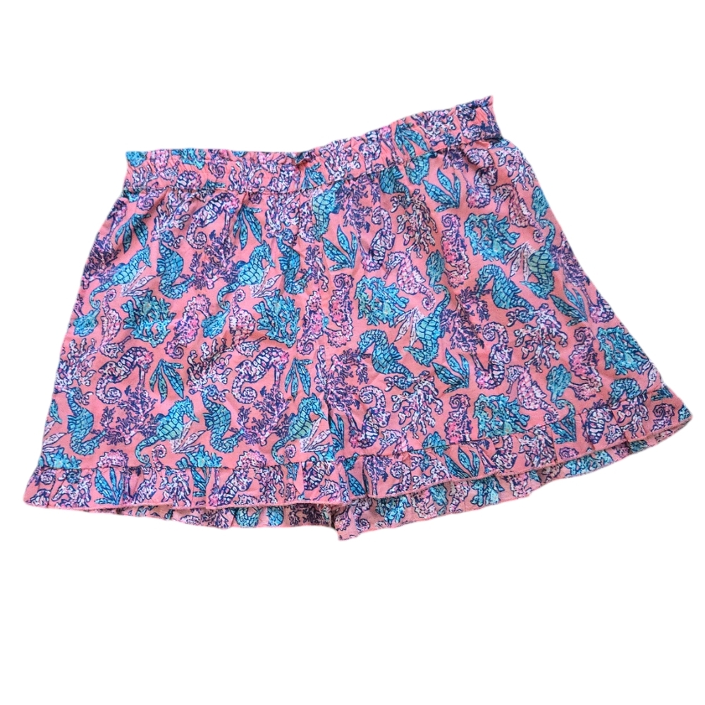 NWT Simply Southern Seahorse Printed Ruffle Shorts